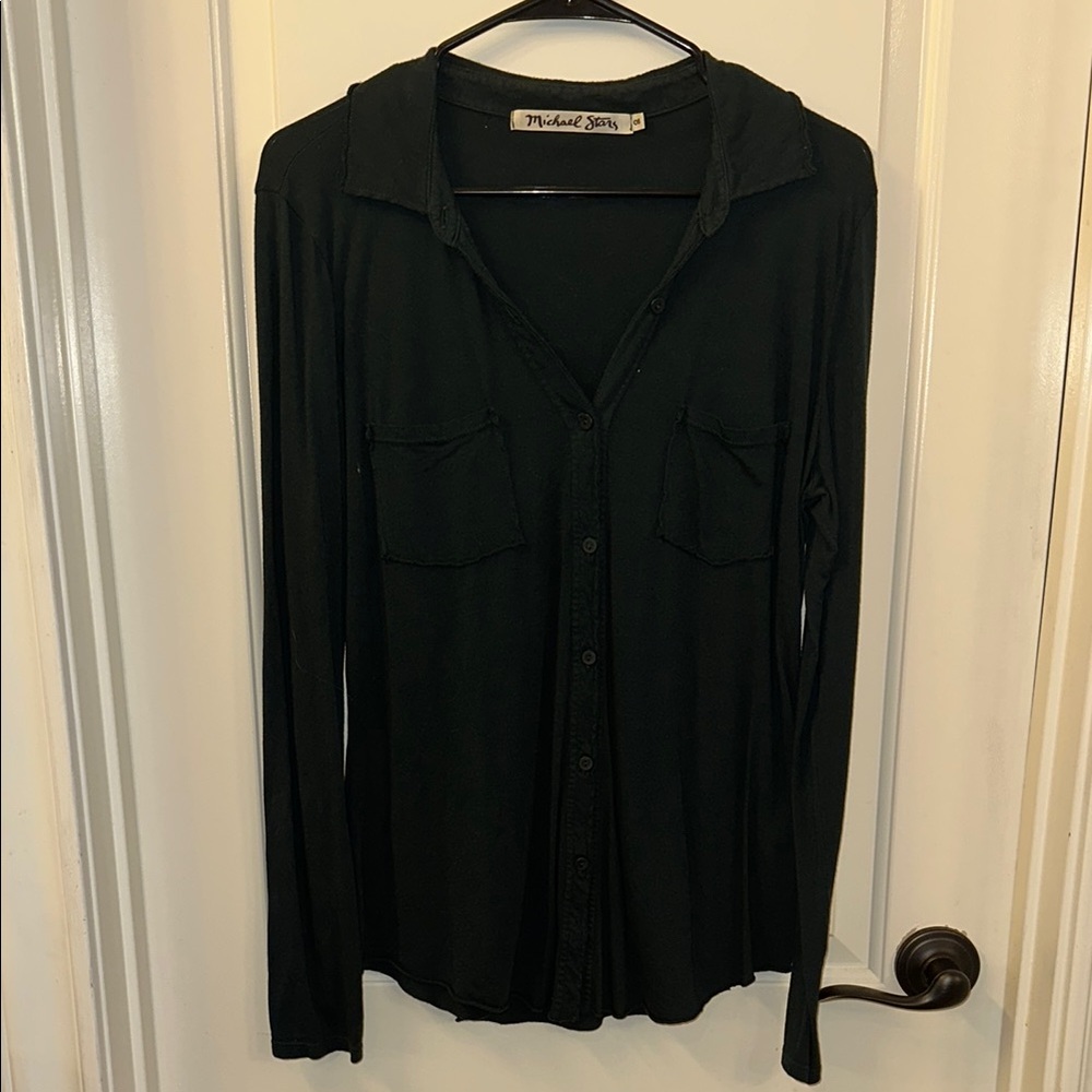Michael Stars Charcoal Long Sleeve Shirt
